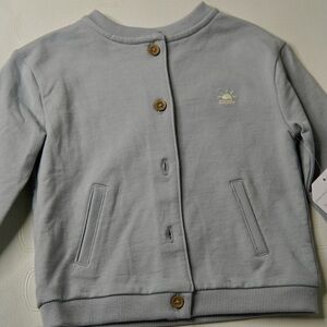Kids Light Gray Button-Up Jacket